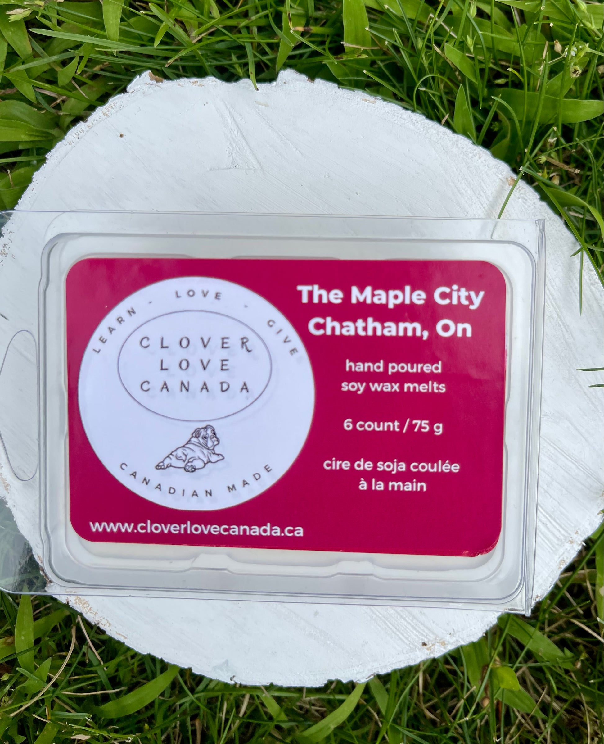 75 g wax melts, red label, The Maple City, Chatham ON