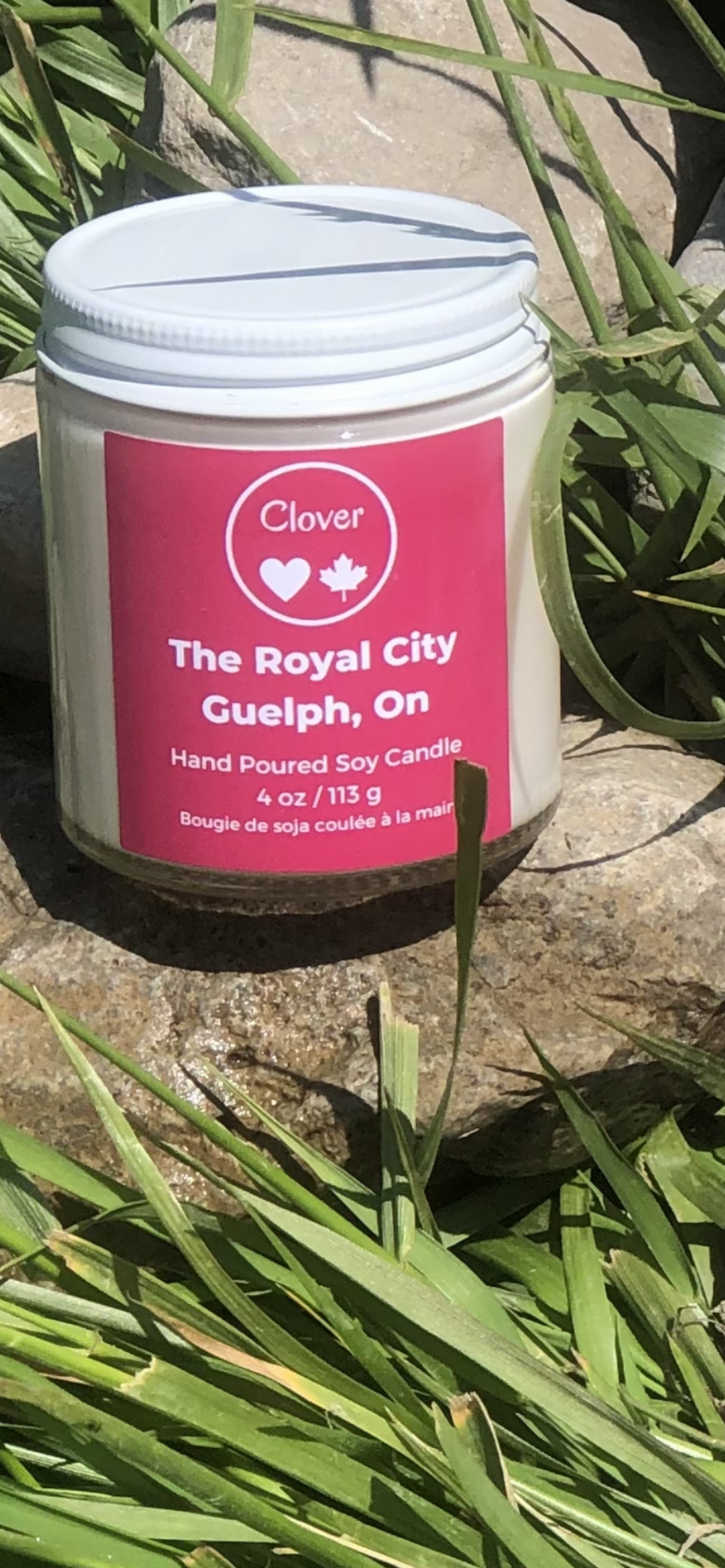 Guelph Ontario hand poured soy scented wax candle fragrance The Royal City 4 oz