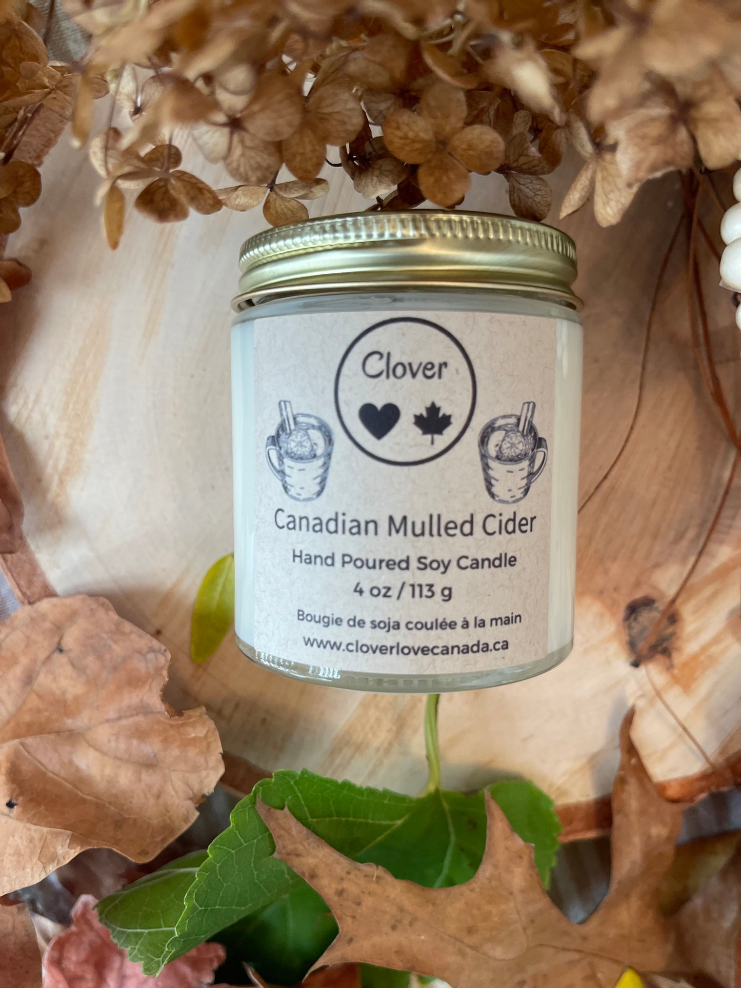 Canadian Mulled Cider - 4 oz soy scented candle