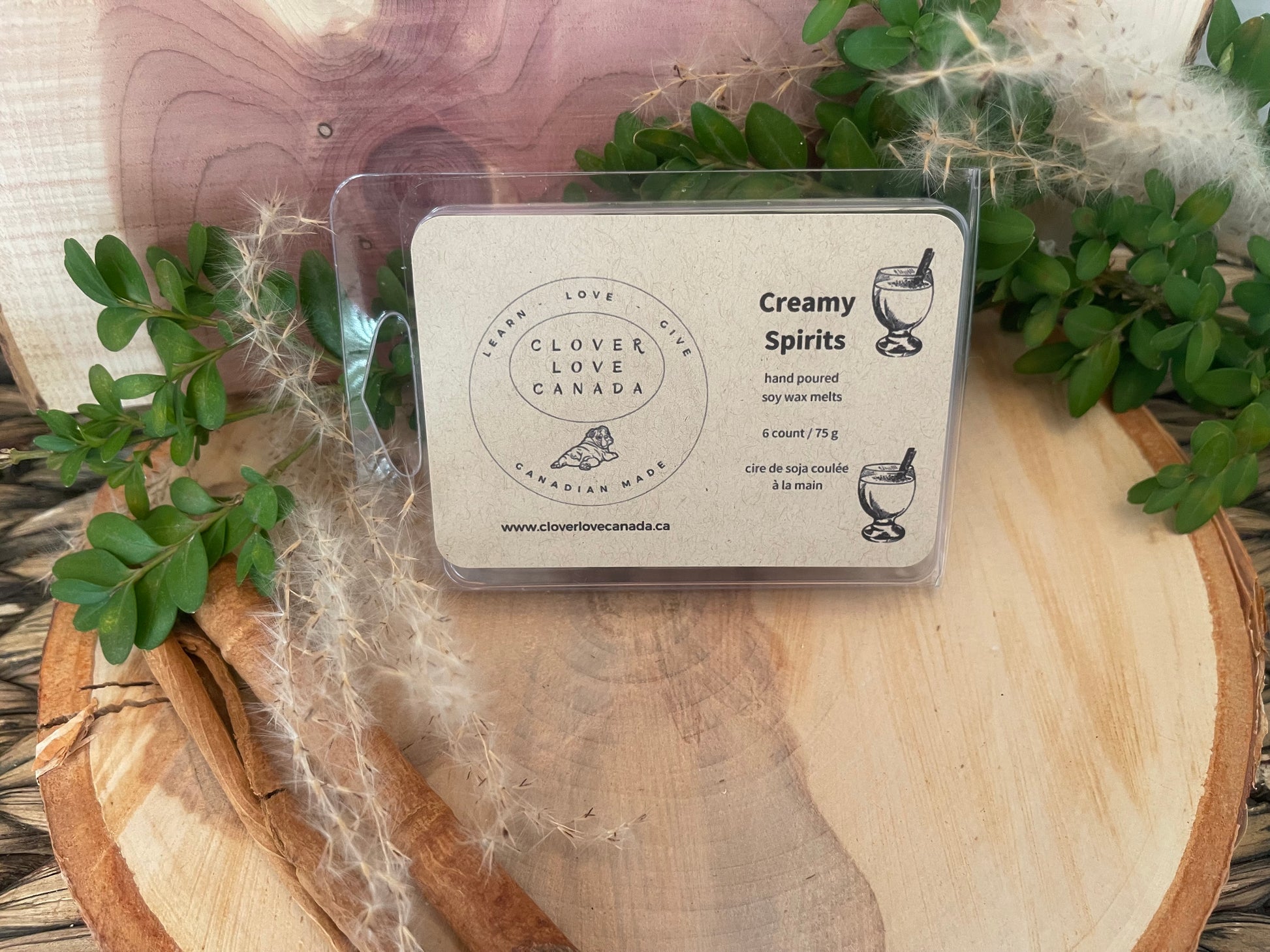 Creamy Spirits soy scented wax melts hand poured