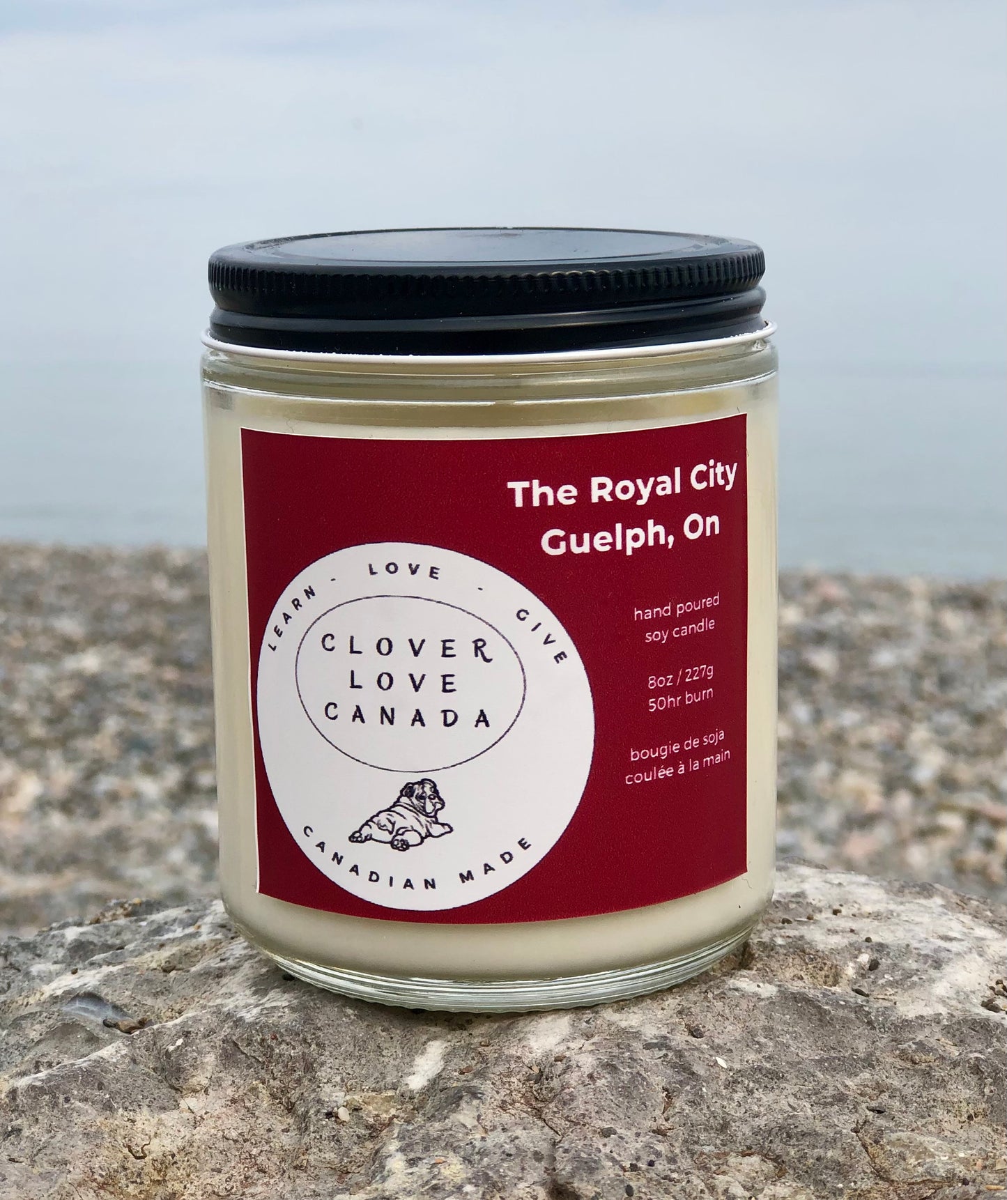 Guelph Ontario hand poured soy scented wax candle fragrance The Royal City 8 oz